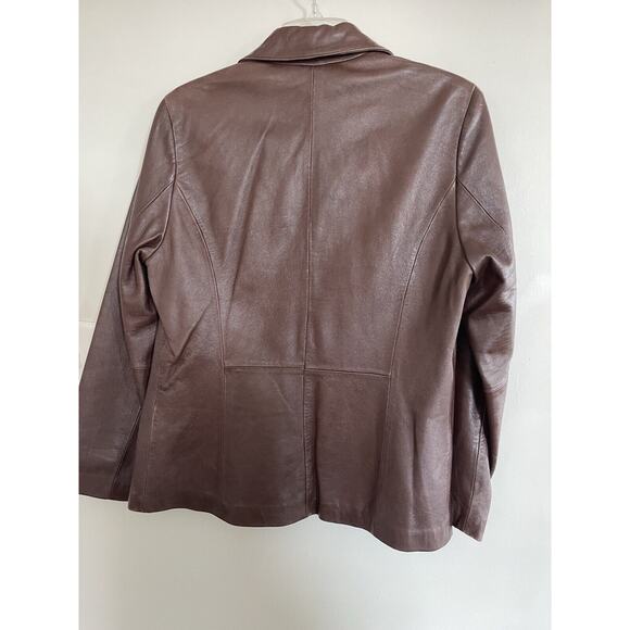 NEW WILSONS LEATHER LINDSEY THINSULATE LEATHER SCUBA JACKET $375 Brown Size Med - Picture 5 of 6